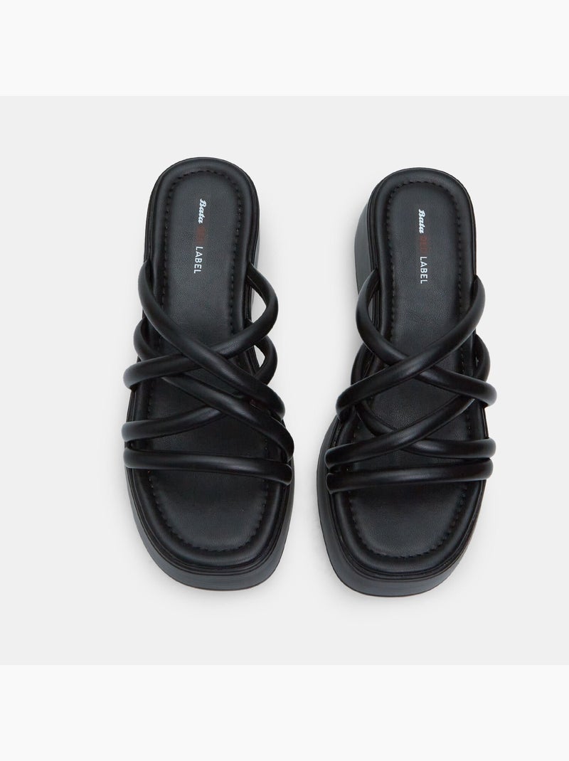 Mules Bata Red Label avec plateforme de 5 cm Noir - Kiabi