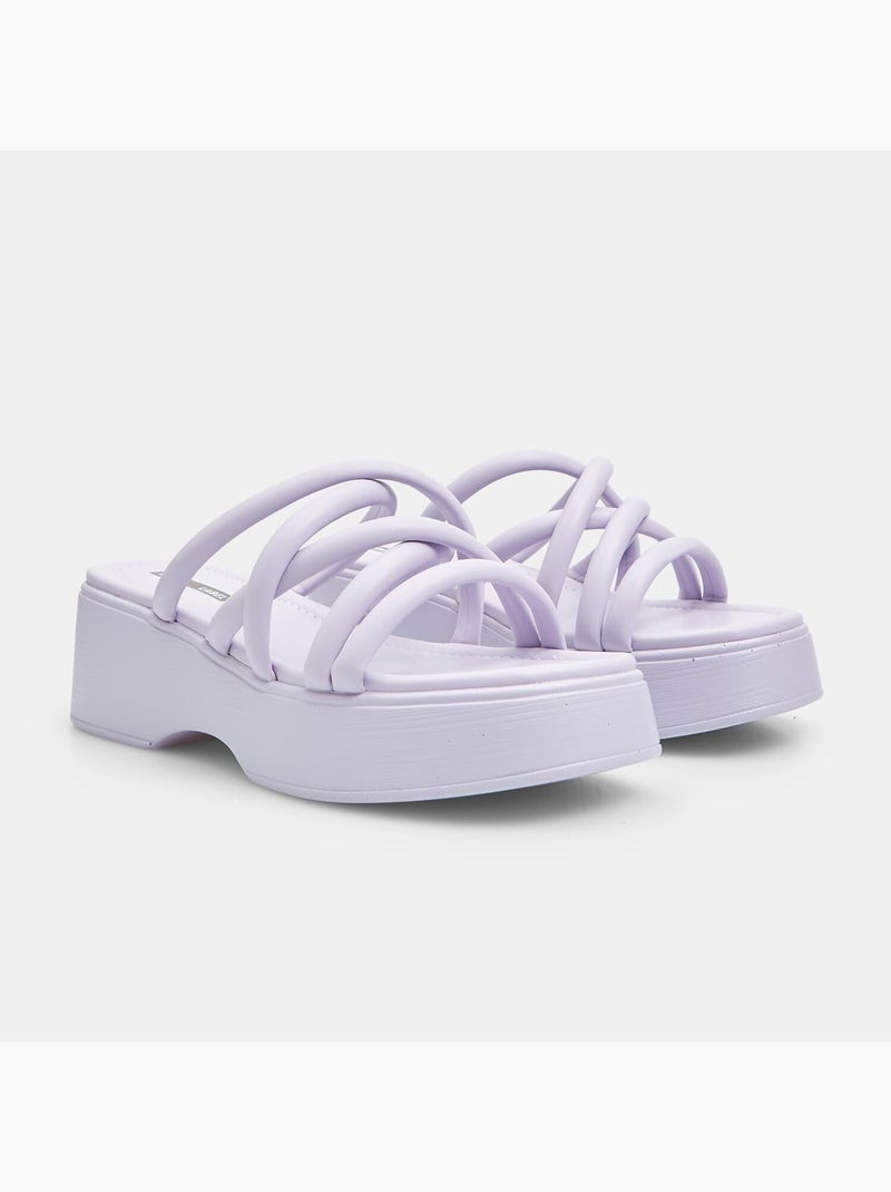 Mules Bata Red Label avec plateforme de 5 cm Violet - Kiabi