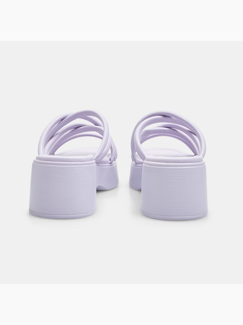 Mules Bata Red Label avec plateforme de 5 cm Violet - Kiabi