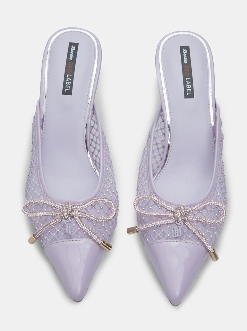 mules Bata Red Label avec talon de 8,5 cm Violet - Kiabi