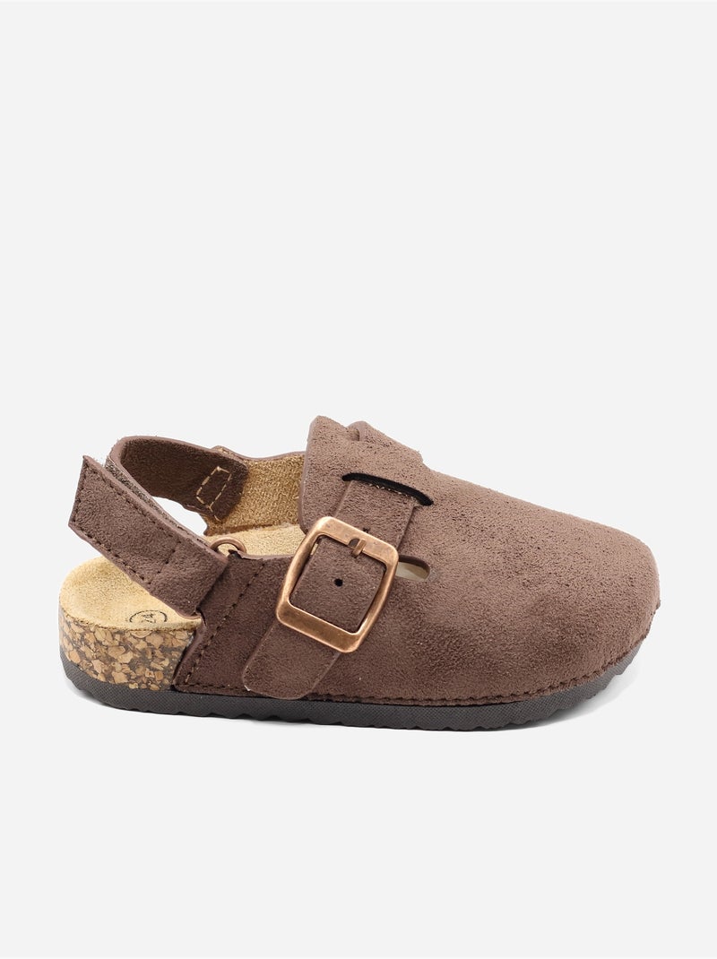 Mules Bébé à scratch Marron - Kiabi