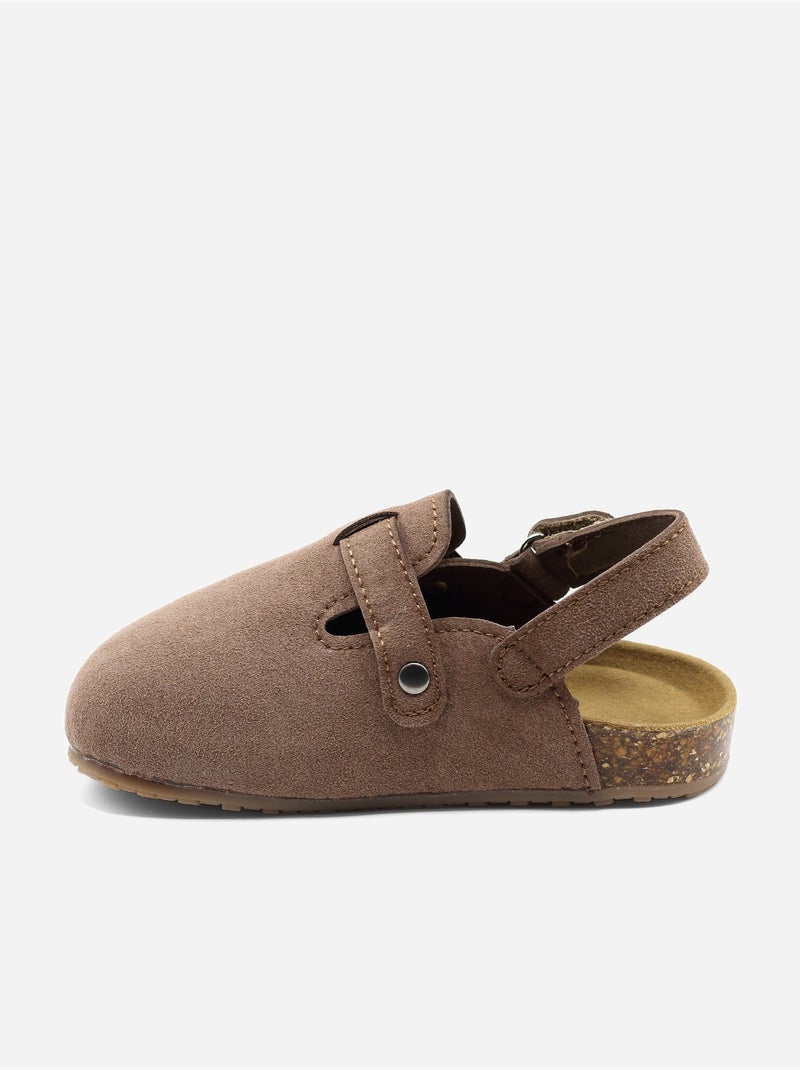 Mules Bébé à scratch Marron - Kiabi