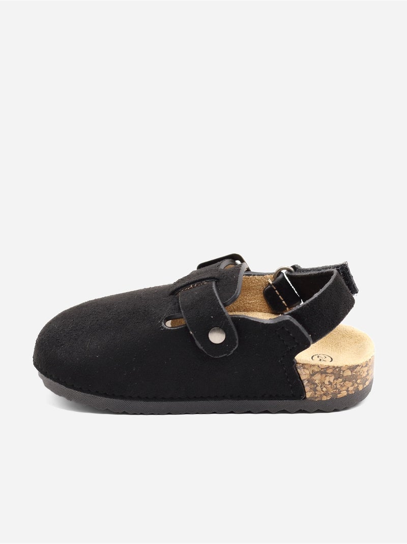 Mules Bébé à scratch Noir - Kiabi