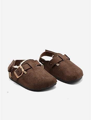 Mules bébé fourrées