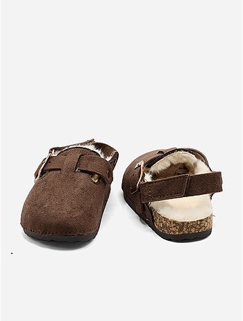 Mules bébé fourrées