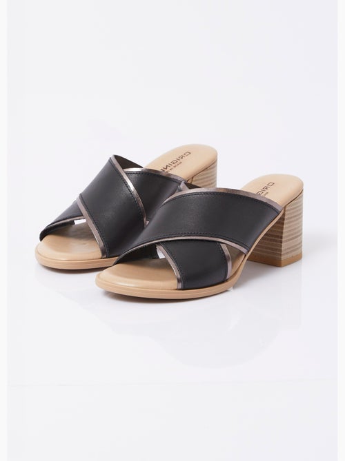 Mules brides croisées talon effet bois - Afibel - Kiabi Mules brides croisées talon effet bois - Afibel - Kiabi
