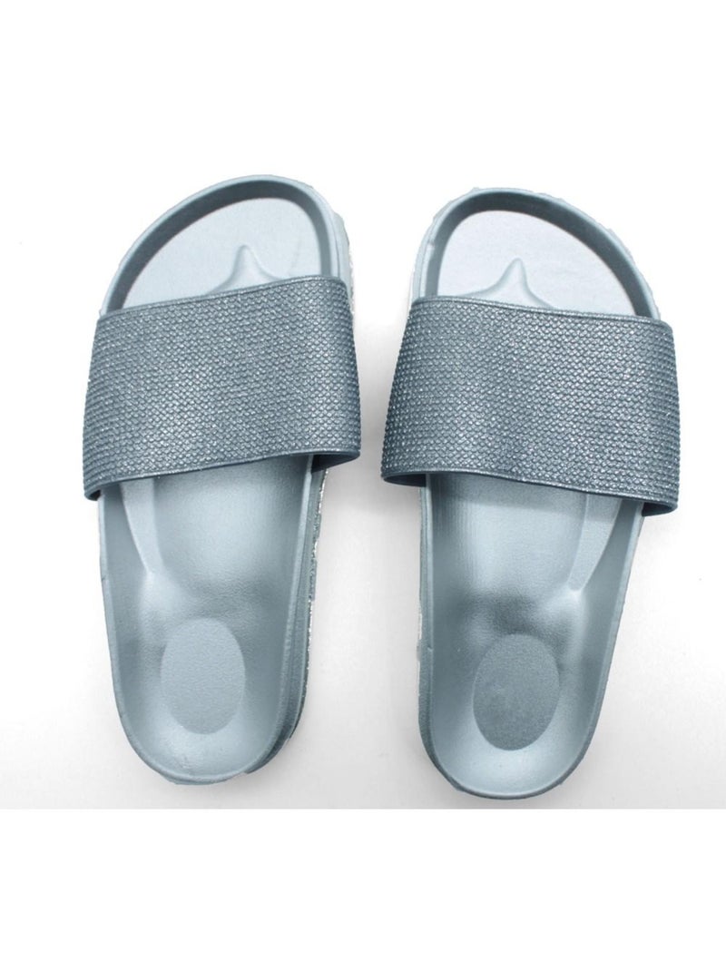 Mules brillantes Kebello Argent - Kiabi