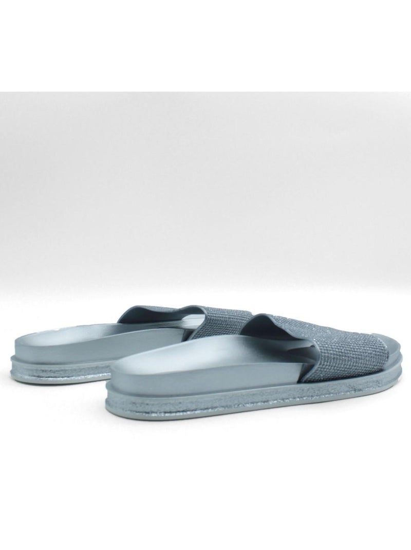 Mules brillantes Kebello Argent - Kiabi
