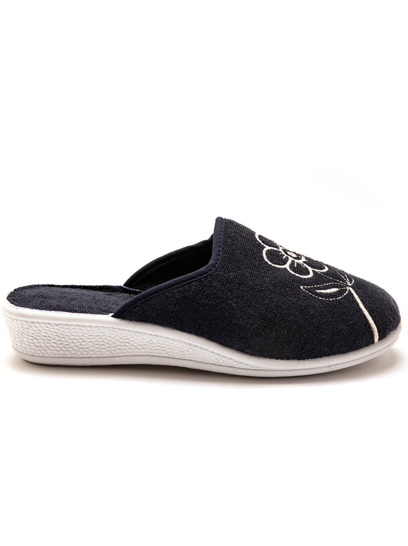 Mules brodées - PEDICONFORT Bleu marine - Kiabi