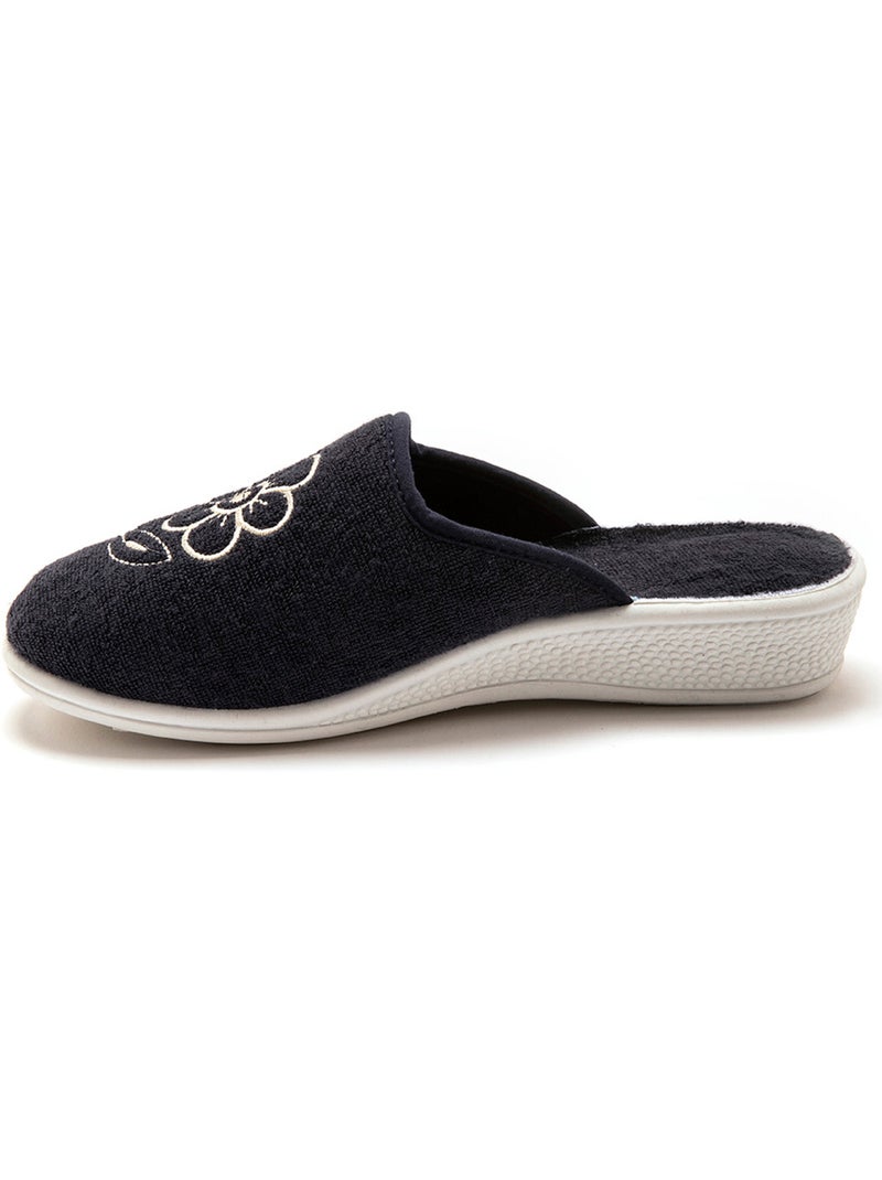 Mules brodées - PEDICONFORT Bleu marine - Kiabi