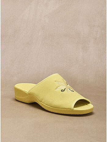 Mules brodées doublure éponge - PEDICONFORT