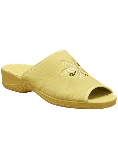 Mules brodées doublure éponge - PEDICONFORT - Kiabi