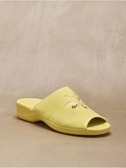 Mules brodées doublure éponge - PEDICONFORT - Kiabi