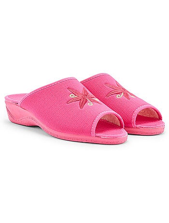 Mules brodées doublure éponge - PEDICONFORT