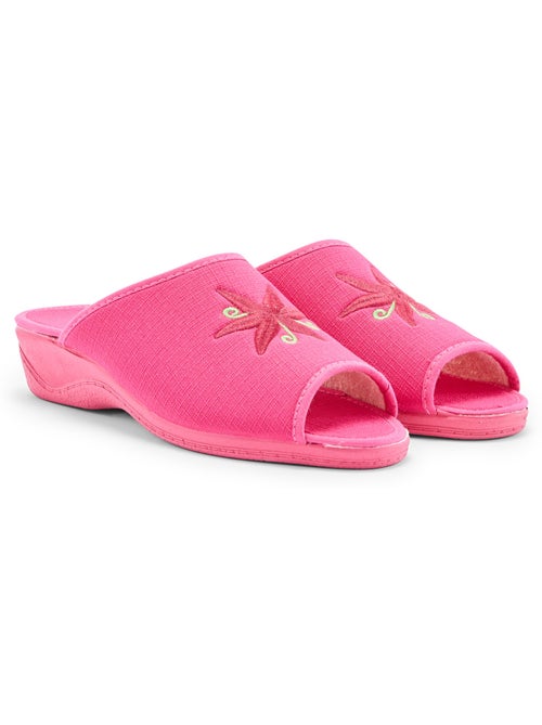 Mules brodées doublure éponge - PEDICONFORT - Kiabi