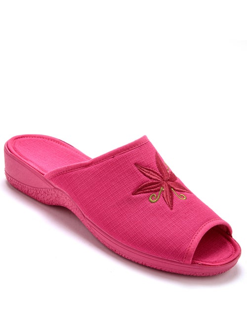 Mules brodées doublure éponge - PEDICONFORT - Kiabi