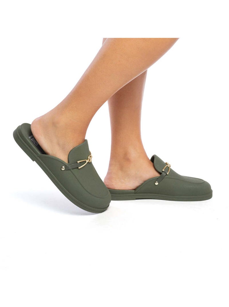 Mules Campos Classic Cacatoès Kaki foncé - Kiabi