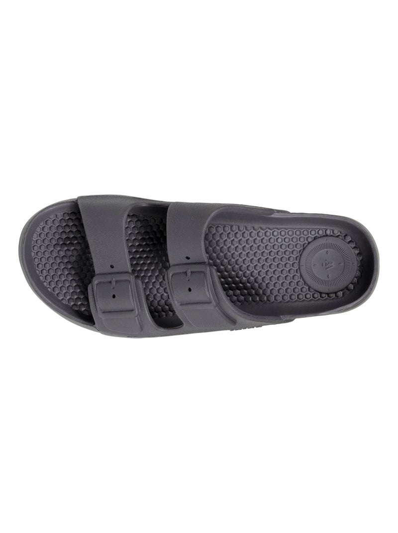 Mules claquettes 2 brides Gris - Kiabi