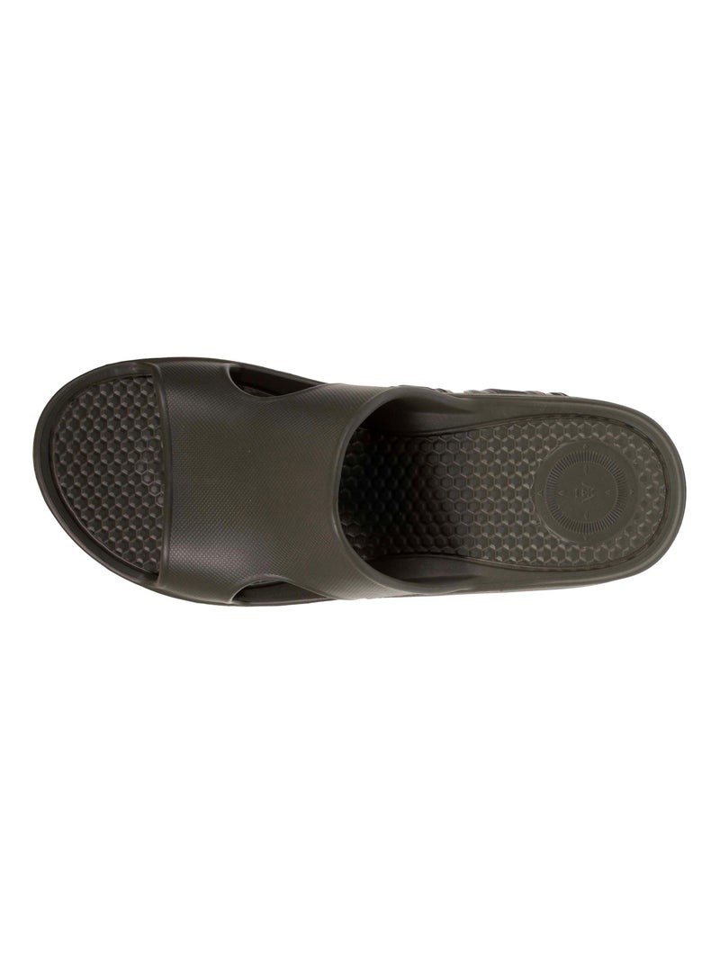 Mules claquettes ajourée  Isotoner Kaki - Kiabi