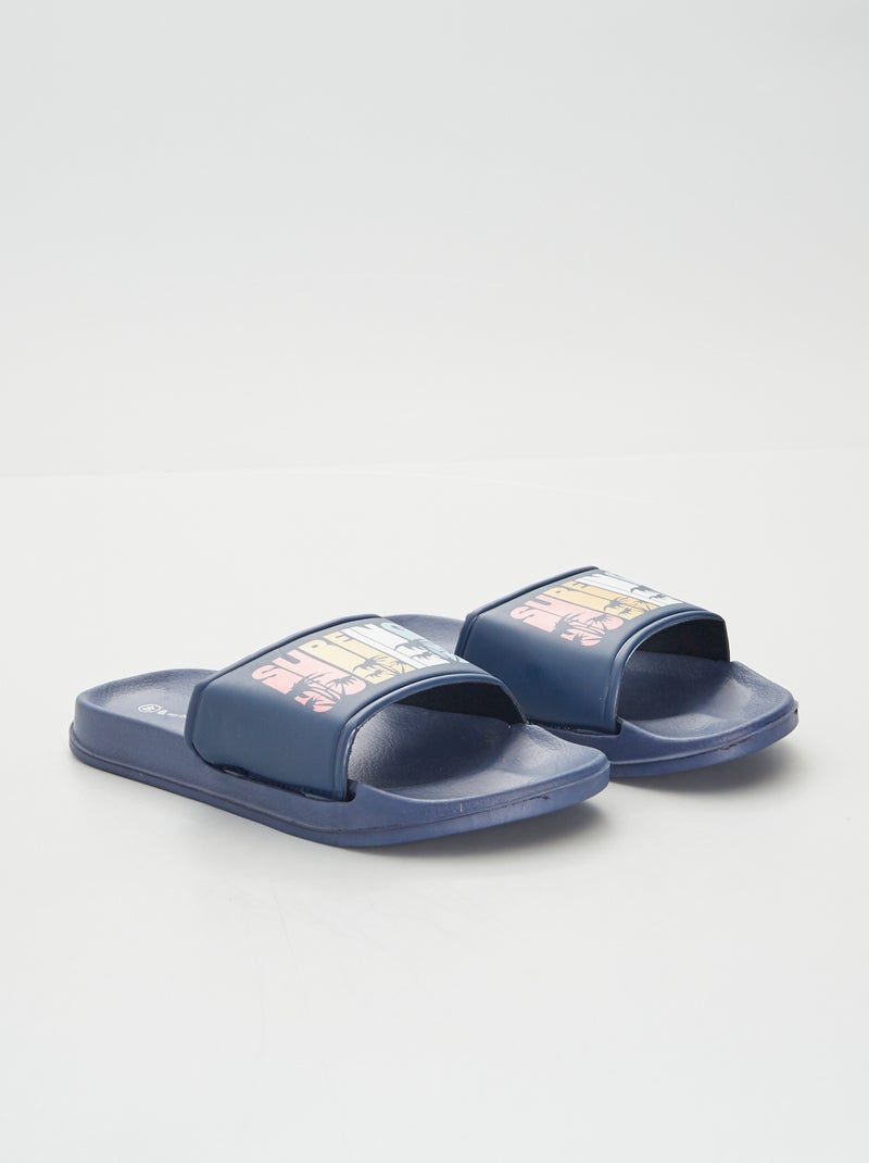 Mules claquettes bleu - Kiabi