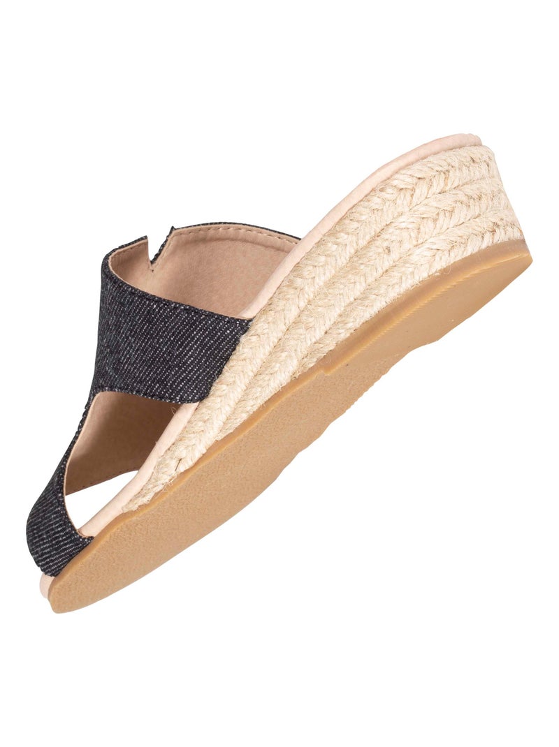 Mules claquettes confort compensée  Isotoner Noir - Kiabi