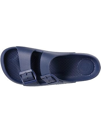 Mules claquettes Double bride, semelle confortable et légère, sandale de plage, piscine Isotoner