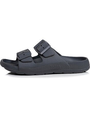 Mules claquettes Double bride, semelle confortable et légère, sandale de plage, piscine Isotoner