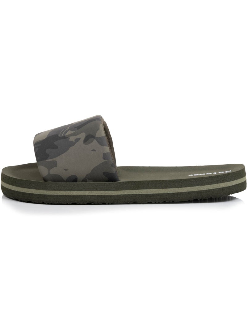 Mules claquettes sandale de plage, piscine, confort quotidien  isotoner Vert kaki clair - Kiabi