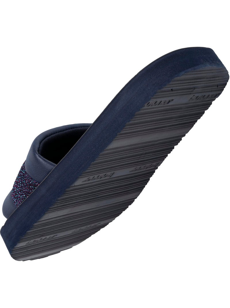 Mules claquettes Sandales Plage d'été, Semelles Eva légères et confortable  Isotoner Bleu marine - Kiabi