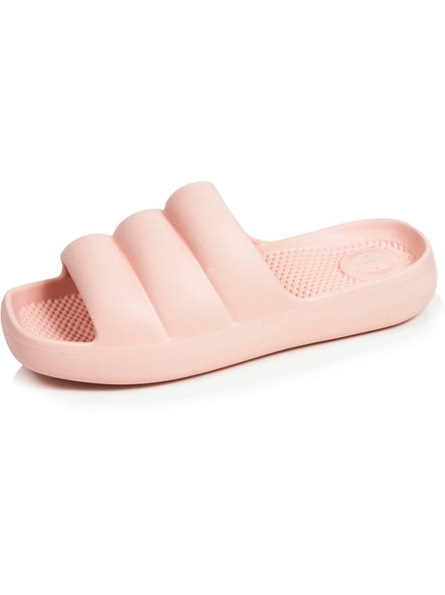 Mules claquettes semelle confortable et légère, sandale de plage, piscine  Isotoner - Kiabi