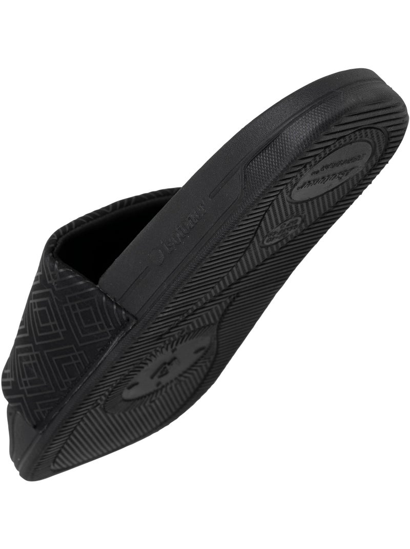 Mules claquettes semelle confortable et légère, sandale de plage, piscine  Isotoner Noir - Kiabi
