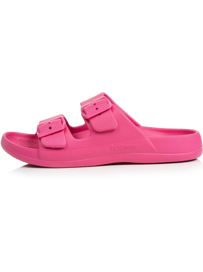 Mules claquettes semelle confortable et légère, sandale de plage, piscine  Isotoner Rose - Kiabi