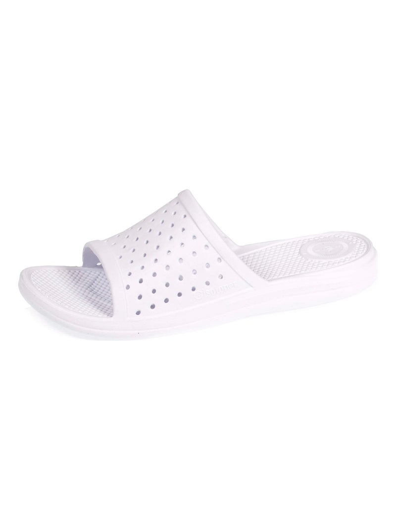 Mules claquettes ultra confortables et légères Blanc - Kiabi