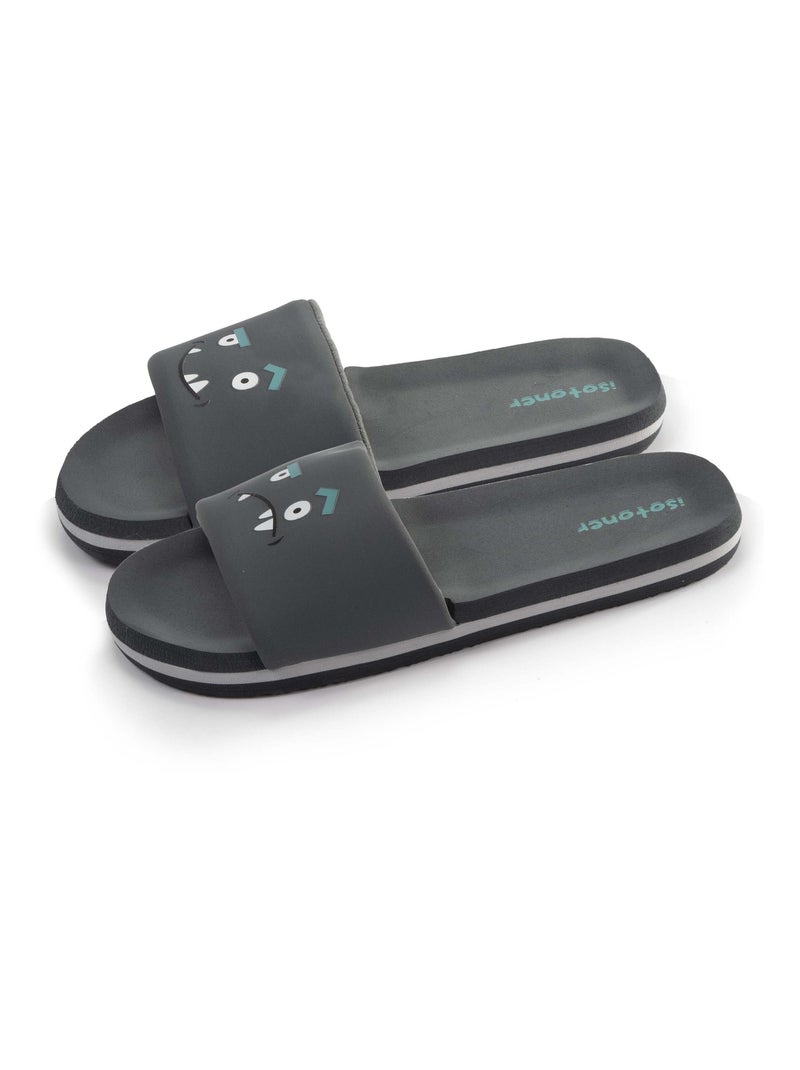 Mules claquettes ultra confortables, faciles à enfiler Gris - Kiabi