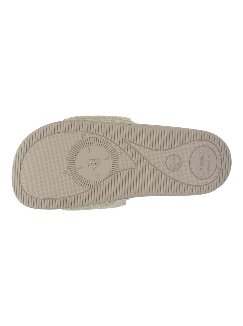 Mules claquettes ultra confortables, faciles à enfiler  Isotoner Beige - Kiabi