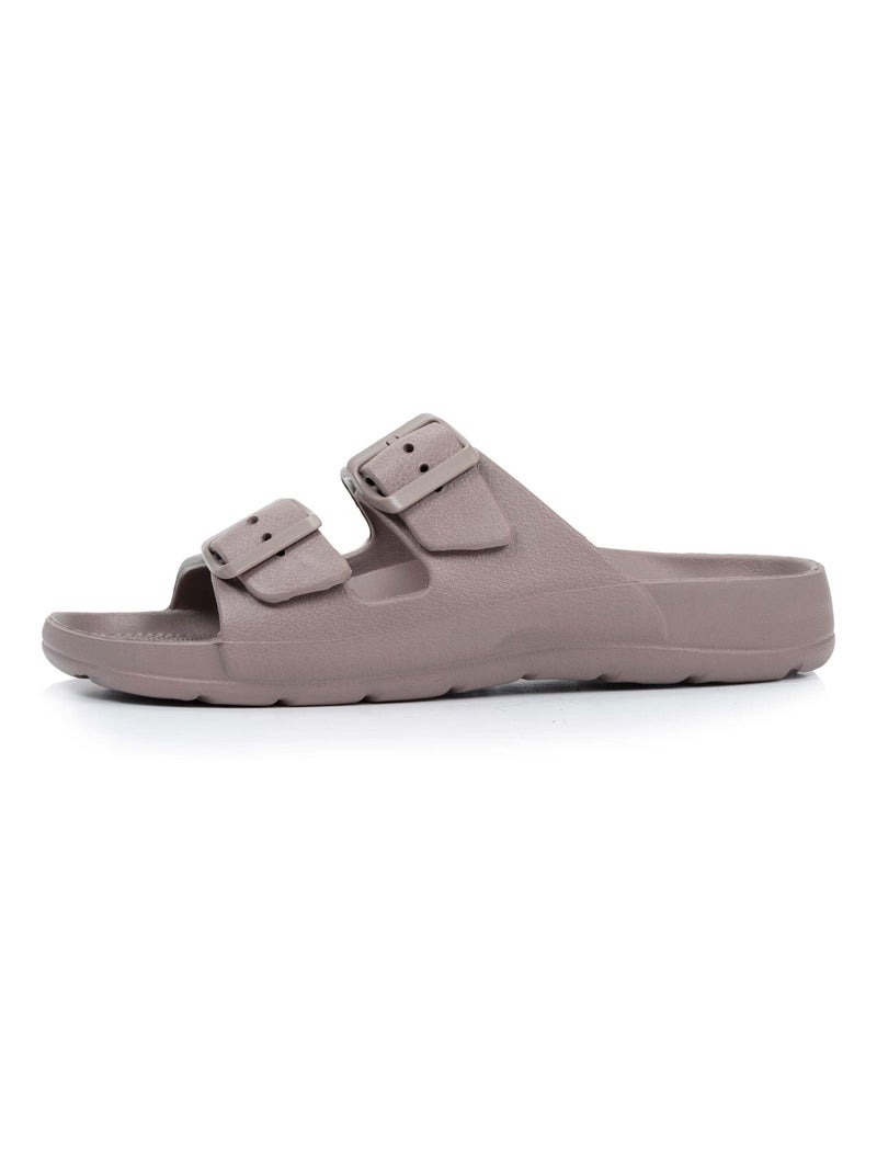 Mules claquettes ultra confortables, faciles à enfiler  Isotoner Taupe - Kiabi