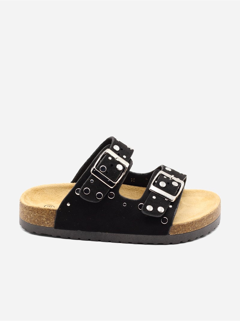 Mules cloutées Noir - Kiabi