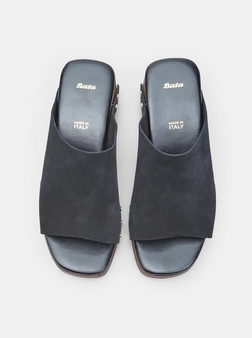 Mules comfortables en daim BATA - Kiabi
