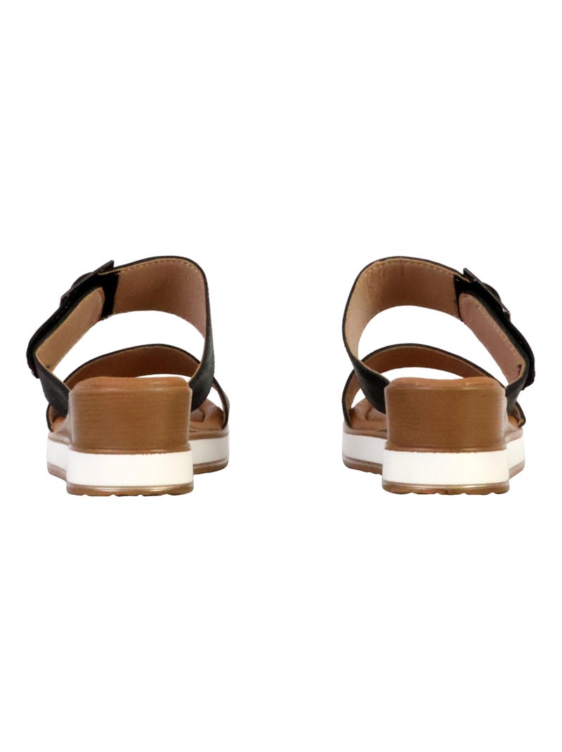 Mules Compensé à Enfiler The Divine Factory Noir - Kiabi