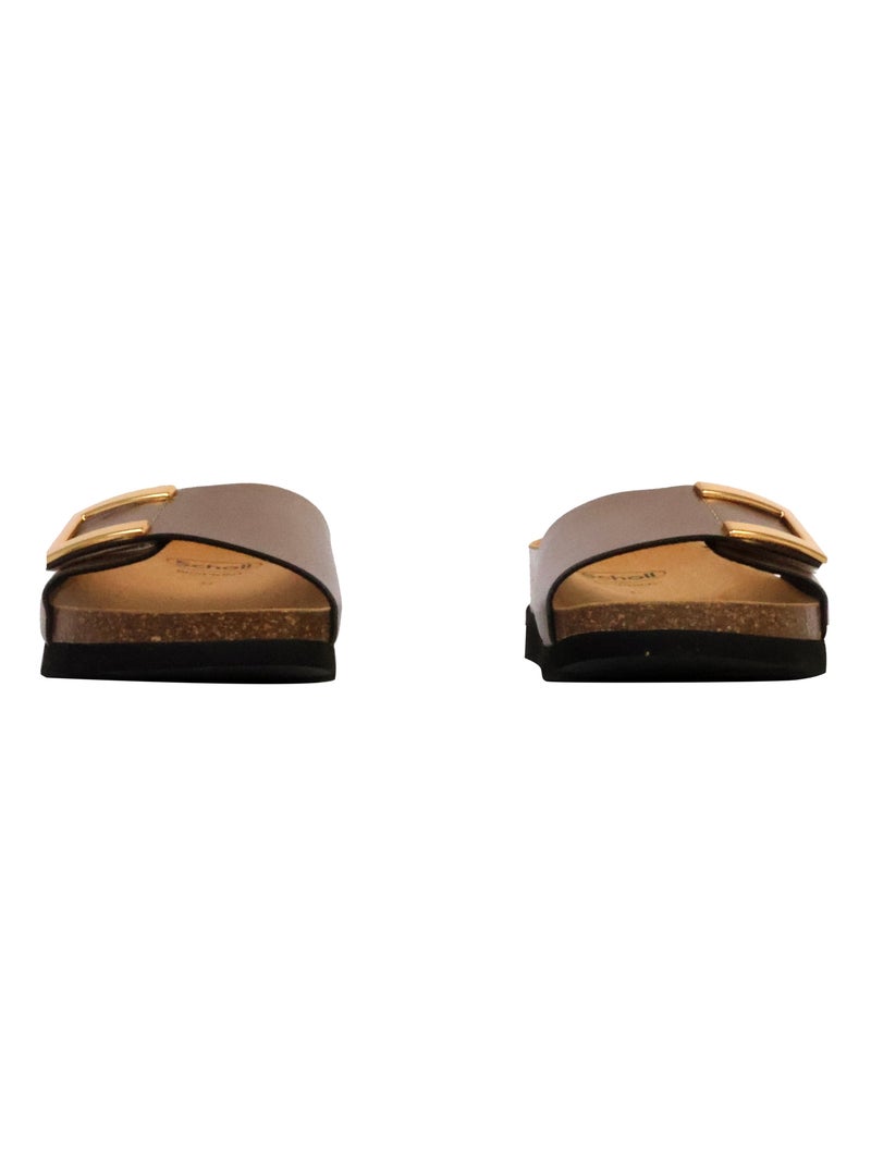 Mules Compensée à Enfiler Scholl Monterey Straps Taupe - Kiabi