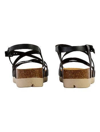 Mules Compensée Cuir Plakton Comba