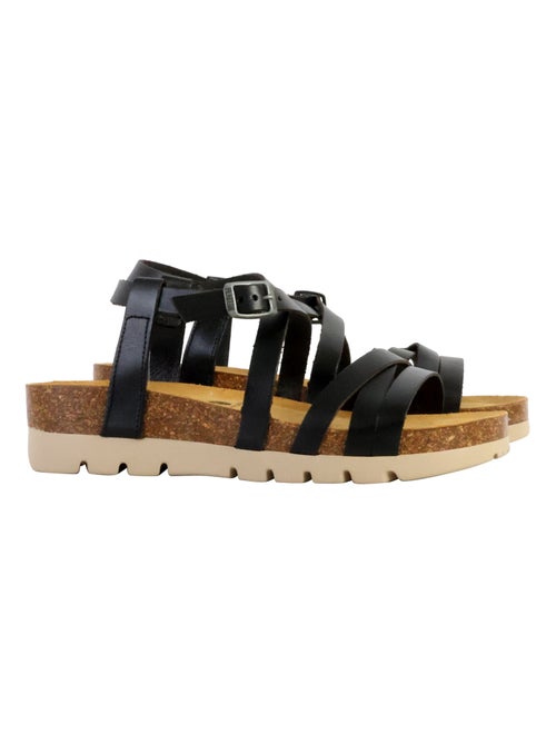 Mules Compensée Cuir Plakton Comba - Kiabi