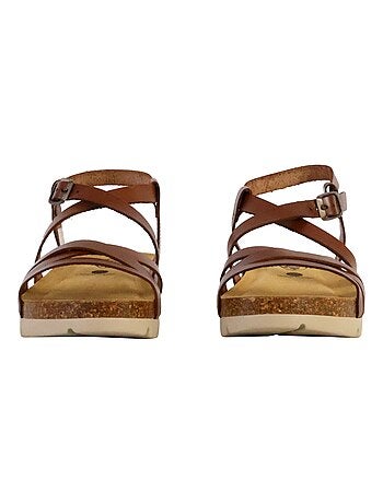 Mules Compensée Cuir Plakton Comba