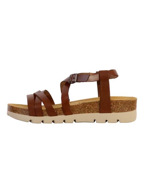 Mules Compensée Cuir Plakton Comba - Kiabi