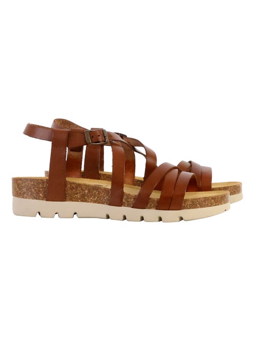 Mules Compensée Cuir Plakton Comba - Kiabi