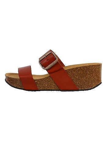 Mules Compensée Cuir Plakton So Rock