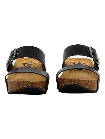 Mules Compensée Cuir Plakton So Rock