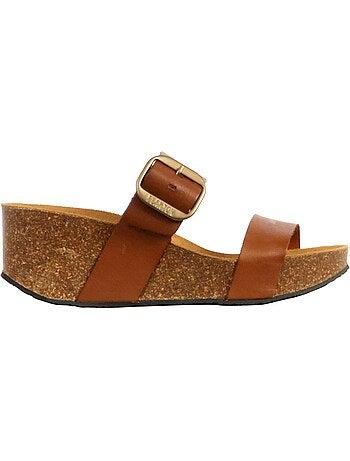 Mules Compensée Cuir Plakton So Rock