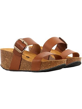 Mules Compensée Cuir Plakton So Rock