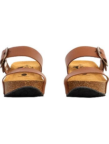 Mules Compensée Cuir Plakton So Rock